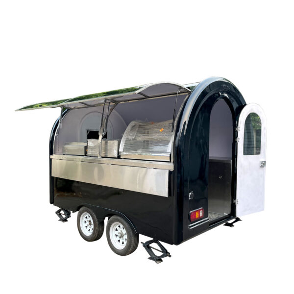 3m (10ft) Round black dome food trailer